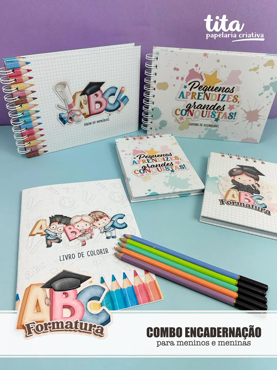 Arquivo Combo Encadernação Formatura ABC 1