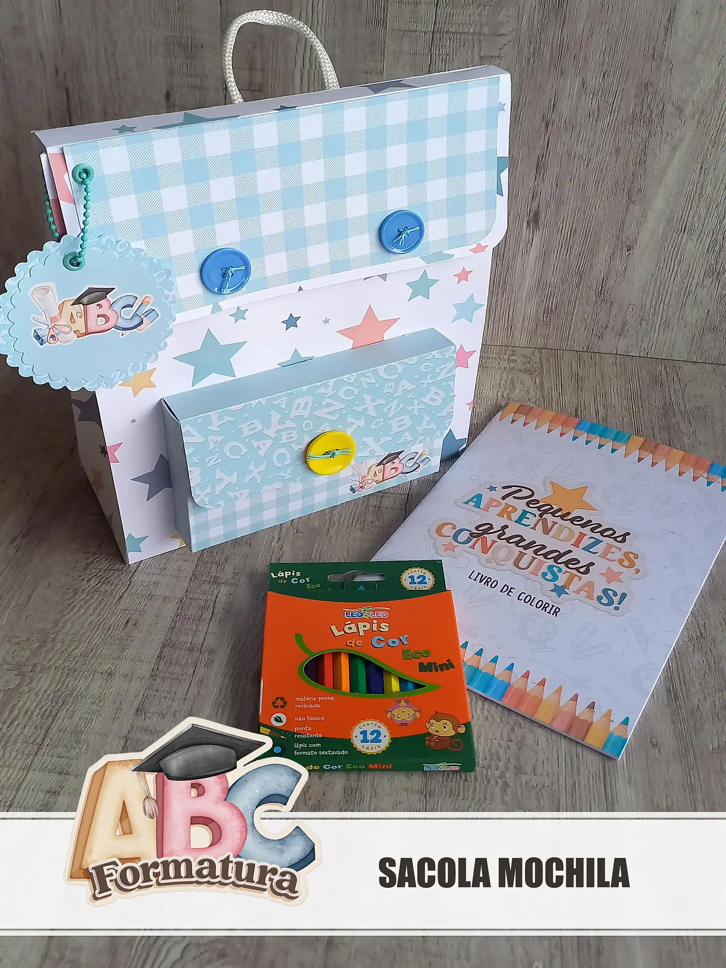 ARQUIVO DE CORTE  SACOLINHA MOCHILA FORMATURA ABC 1