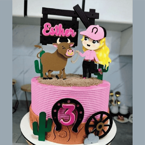 Arquivo Topo de Bolo Fazendinha Menina - EM CAMADAS