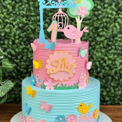 Arquivo Topo de Bolo Jardim dos Passarinhos - EM CAMADAS