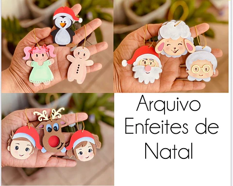 Arquivo Natal Pendentes de Árvore - EM CAMADAS