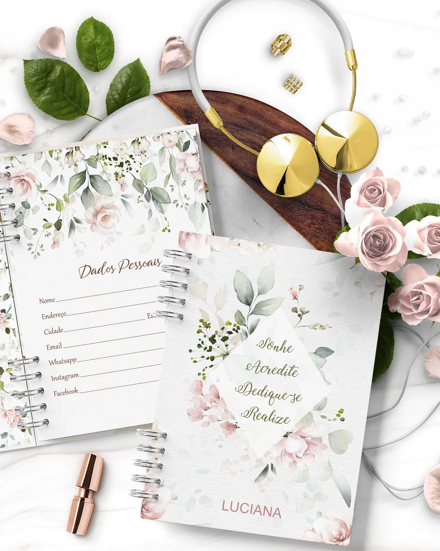 Arquivo Combo 4 Agendas Floral Rosa 2025 e Permanente – Bicho Papel 7