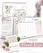 Arquivo Kit Calendários 2025 Coleção Floral Rosa - Bicho Papel - Thumbnail 1