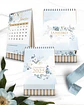 Arquivo Kit Calendários 2025 Coleção Floral Azul - Bicho Papel - Thumbnail 2