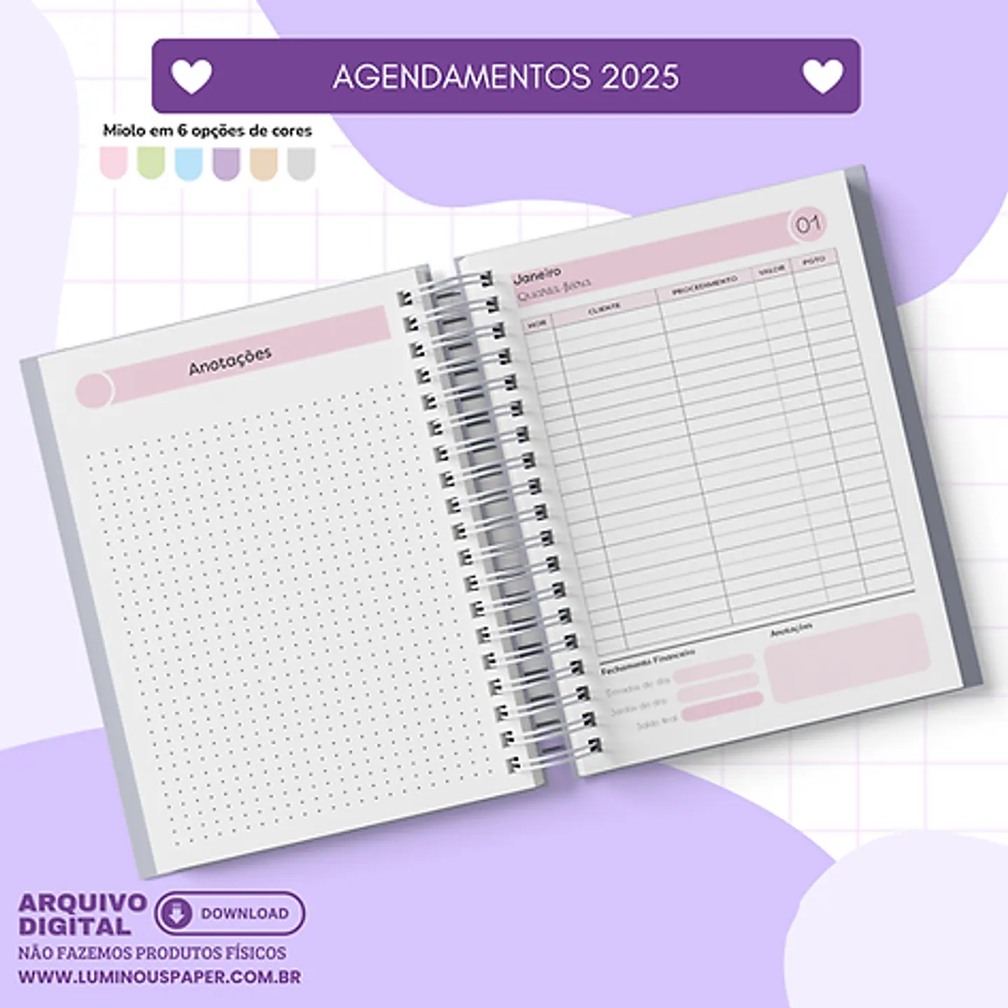 Arquivo Combo Agendamento 2025 - Luminous 3