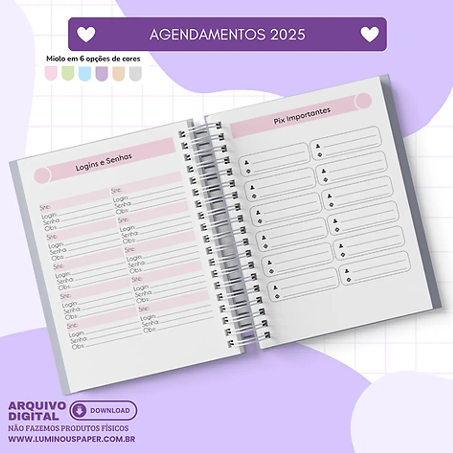 Arquivo Combo Agendamento 2025 - Luminous 8
