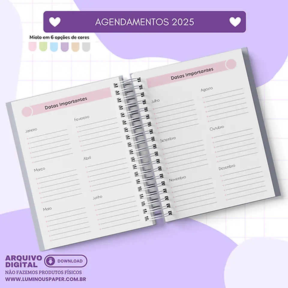 Arquivo Combo Agendamento 2025 - Luminous 13