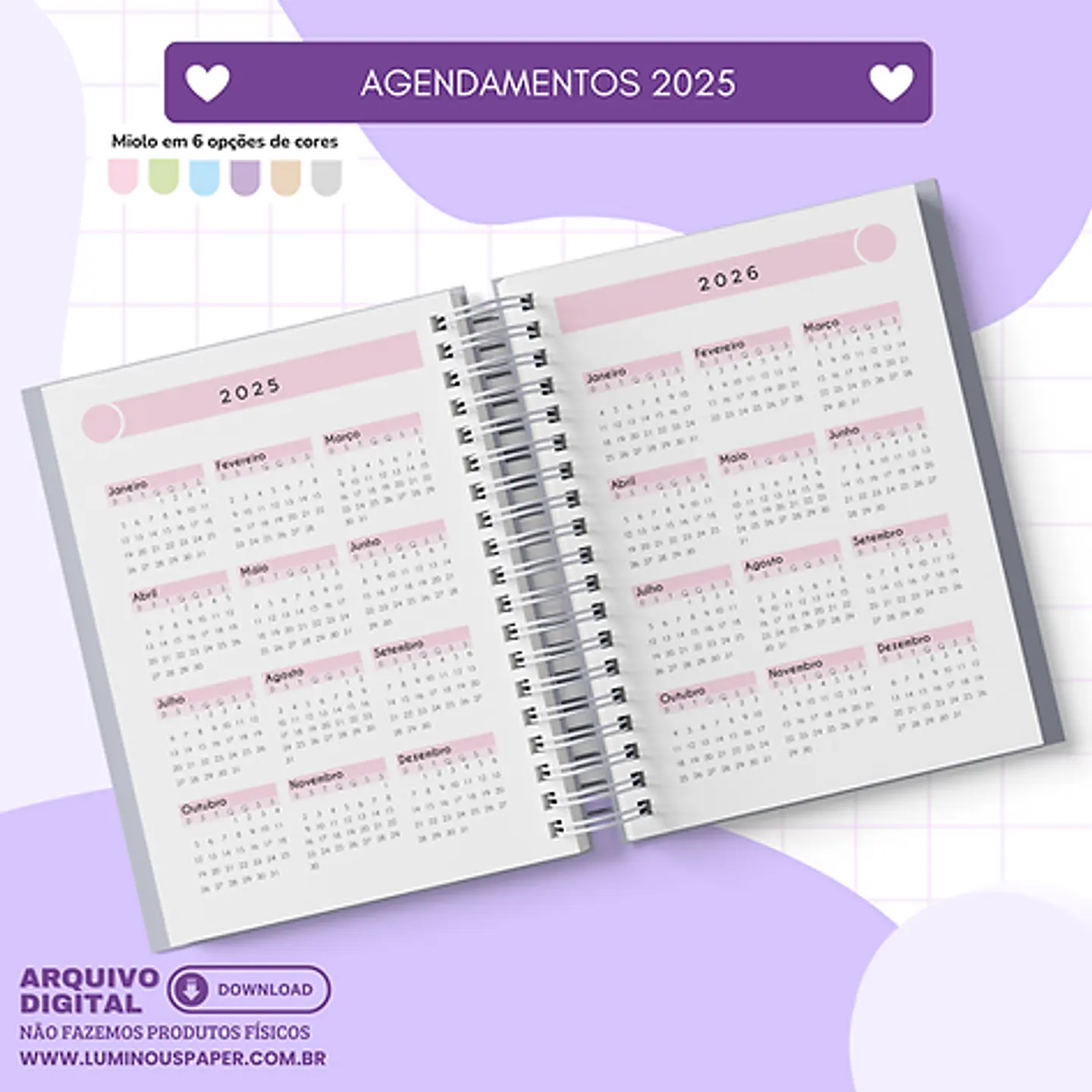 Arquivo Combo Agendamento 2025 - Luminous 14