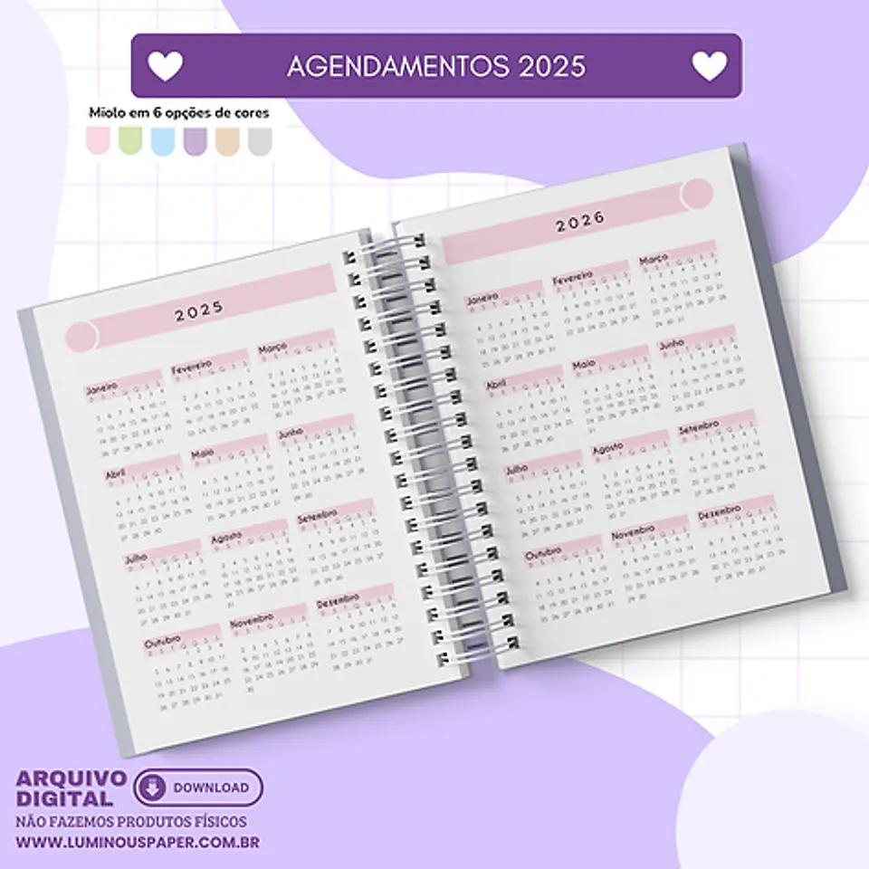 Arquivo Combo Agendamento 2025 - Luminous 14