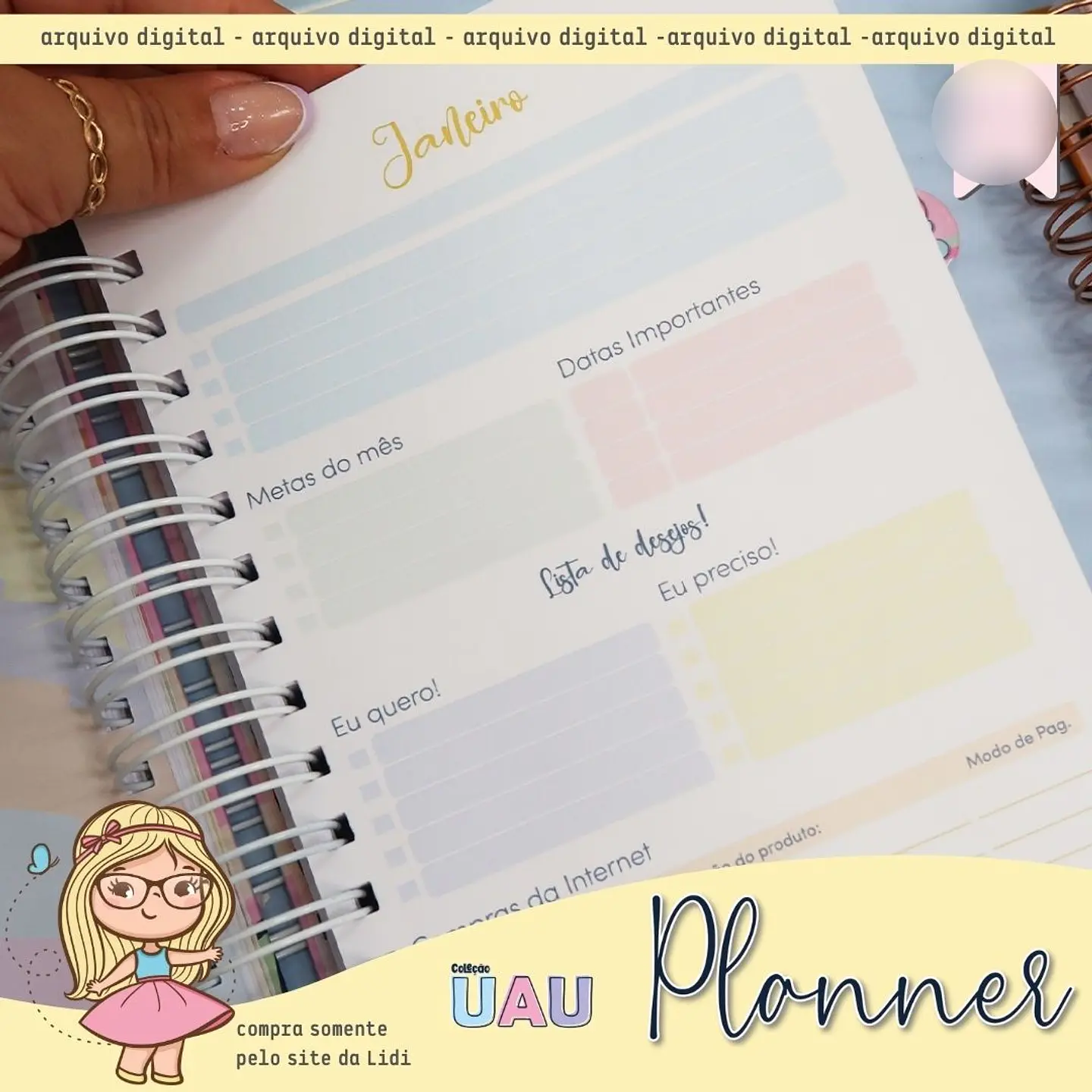 Arquivo Planners UAU 2025 - Mimos Personalizados 3
