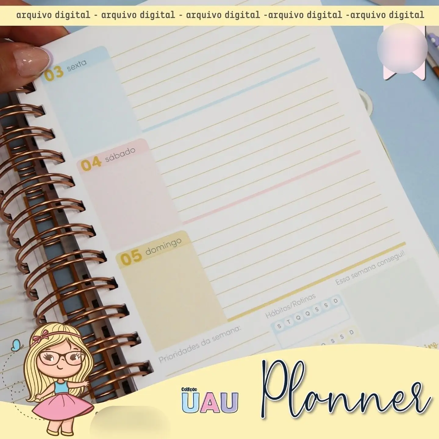 Arquivo Planners UAU 2025 - Mimos Personalizados 9