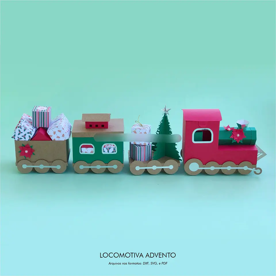 Arquivo Natal Molde Calendário do Advento Locomotiva - Danila Marques 2