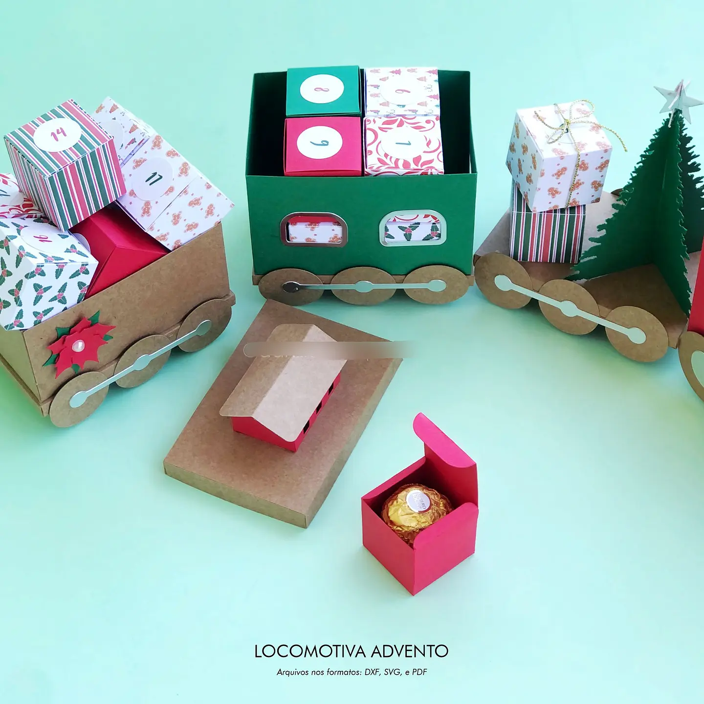 Arquivo Natal Molde Calendário do Advento Locomotiva - Danila Marques 7