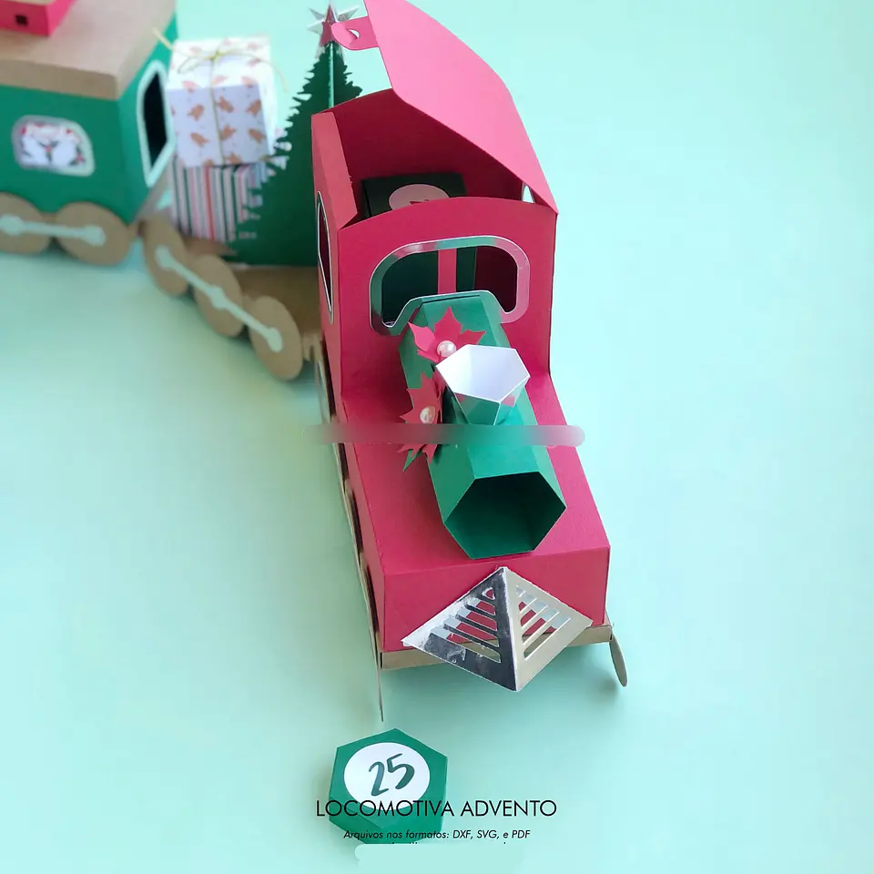 Arquivo Natal Molde Calendário do Advento Locomotiva - Danila Marques 8