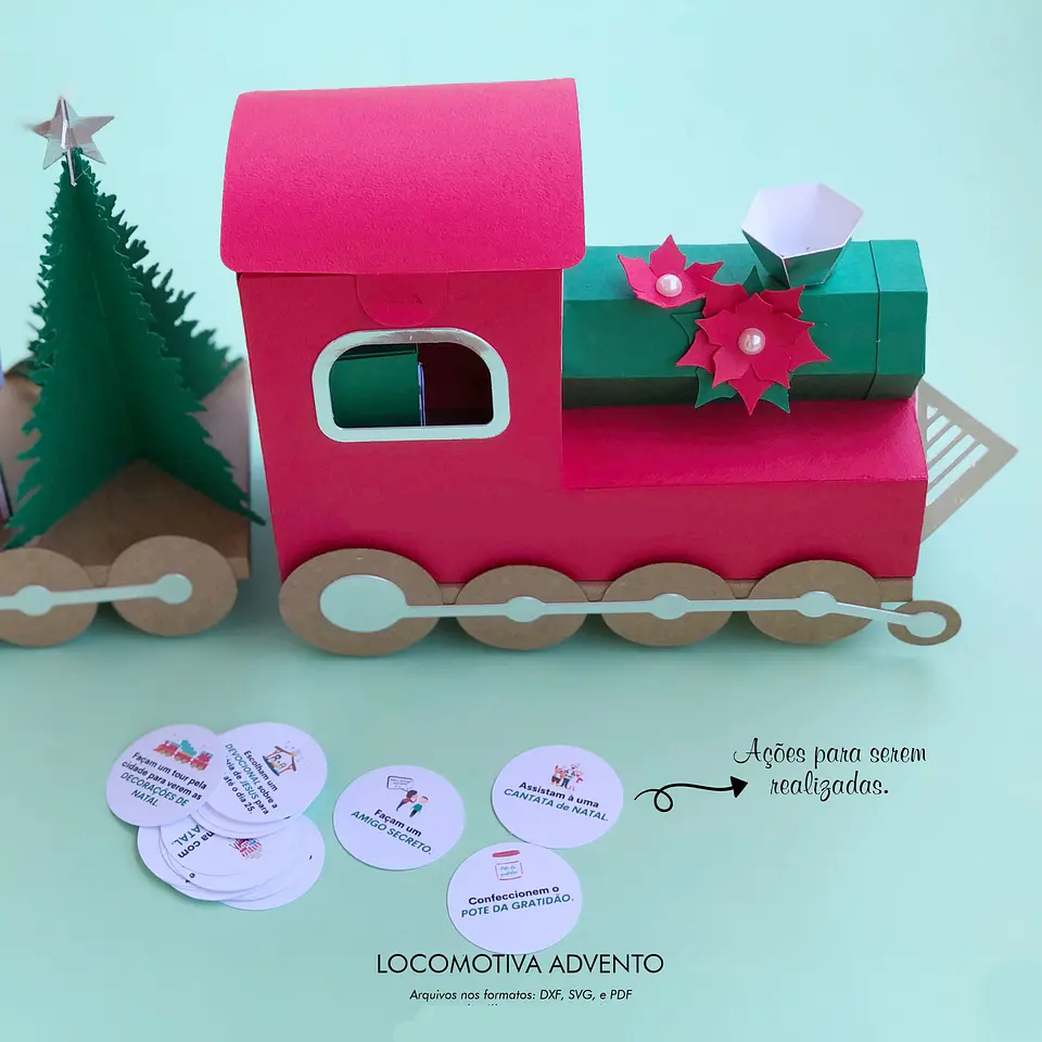 Arquivo Natal Molde Calendário do Advento Locomotiva - Danila Marques 10