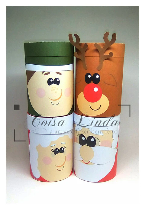 Arquivo de Corte Natal Combo Caixas Redonda