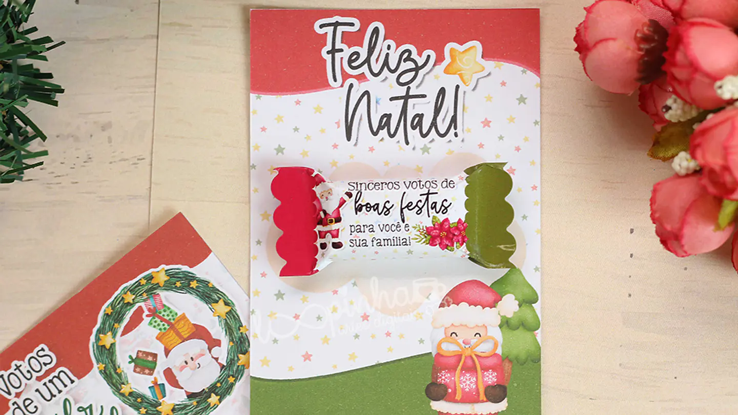 Arquivo de Corte Card Natal Pirulito e Balinha 1