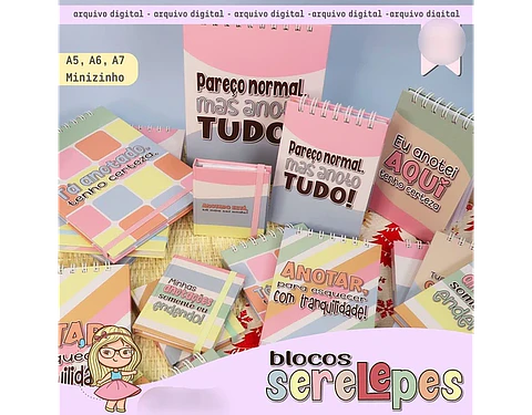 Arquivo Coleção Blocos Serelepes - Mimos Personalizados