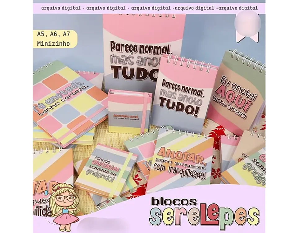 Arquivo Coleção Blocos Serelepes - Mimos Personalizados 1