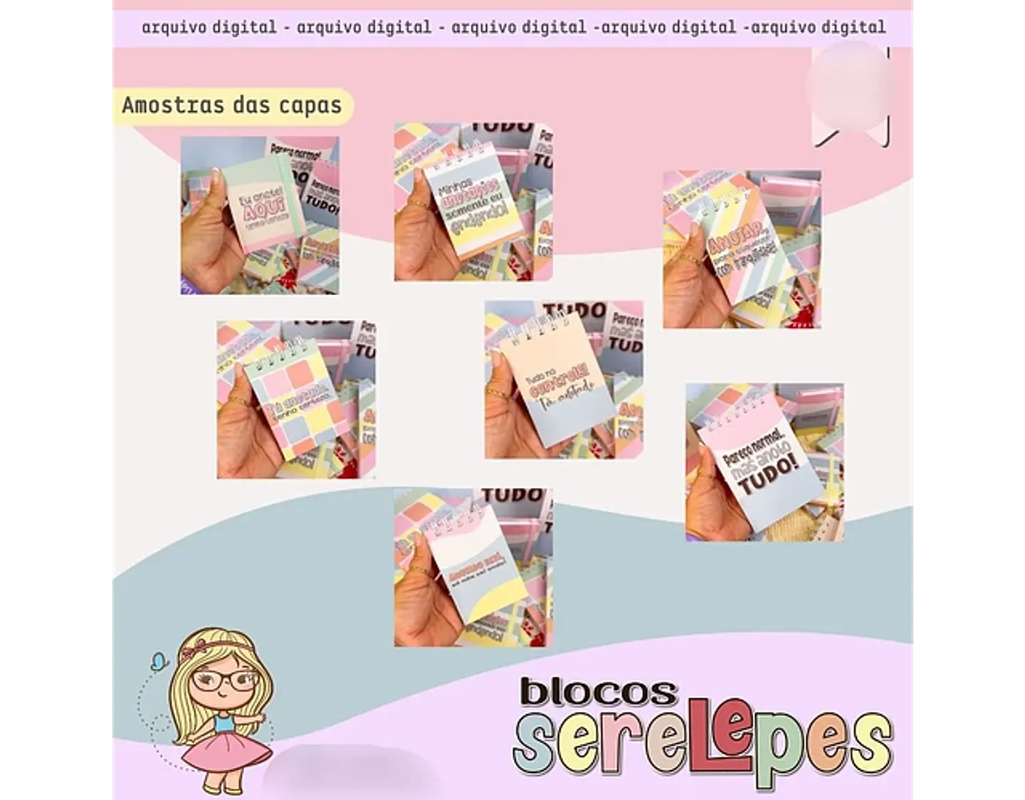 Arquivo Coleção Blocos Serelepes - Mimos Personalizados 2