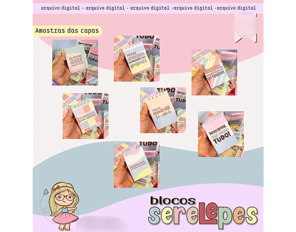 Arquivo Coleção Blocos Serelepes - Mimos Personalizados 2