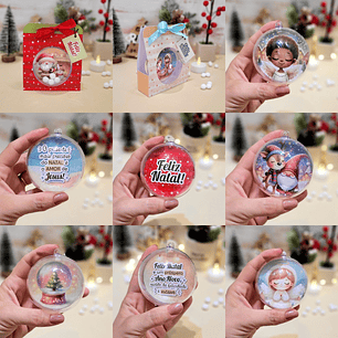 Arquivo Natal Caixa Para Bolinha Acrílica - Telma Contel