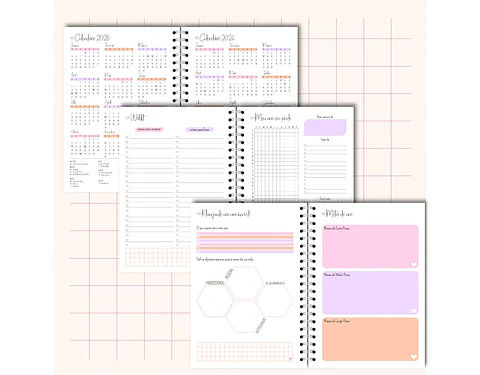 Arquivo Planners 2025 Coleção Meus Sonhos - BM ARQUIVOS