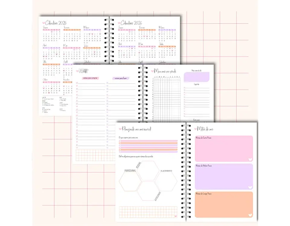 Arquivo Planners 2025 Coleção Meus Sonhos - BM ARQUIVOS 1