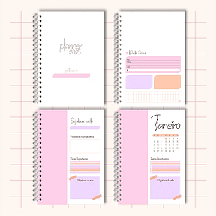Arquivo Planners 2025 Coleção Meus Sonhos - BM ARQUIVOS