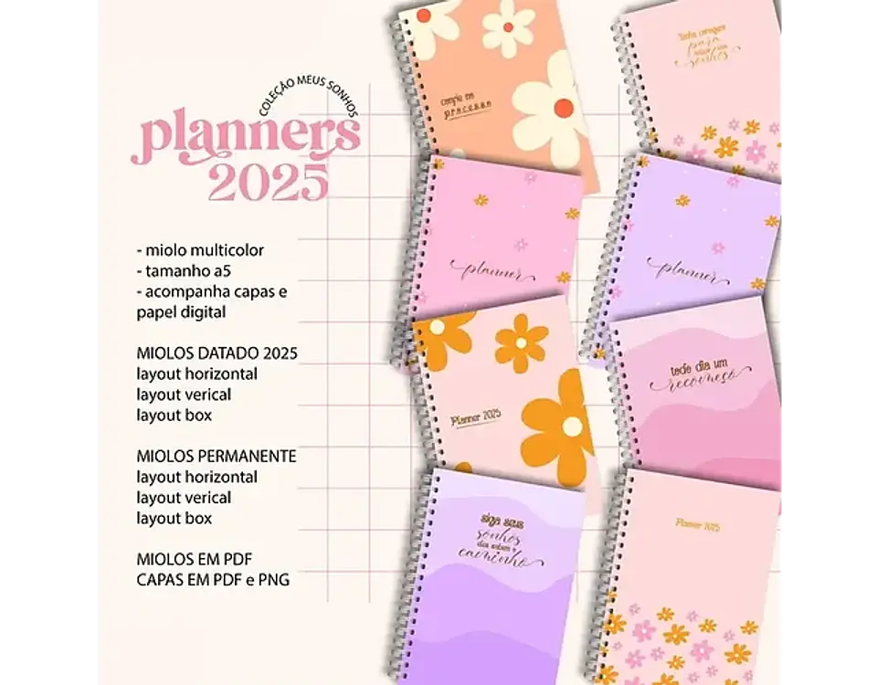 Arquivo Planners 2025 Coleção Meus Sonhos - BM ARQUIVOS 5