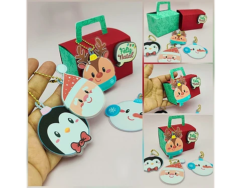 Arquivo Natal Maletinha com Pingentes Bichinhos - CRIAR BV