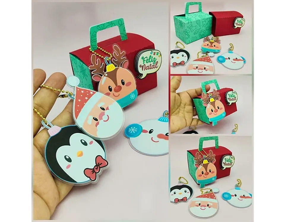 Arquivo Natal Maletinha com Pingentes Bichinhos - CRIAR BV 1