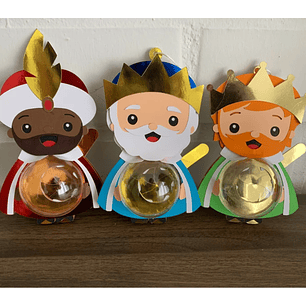 Arquivo Natal Suporte para Bolinha Três Reis Magos