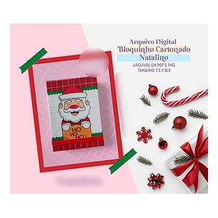 Arquivo Natal Bloquinho Cartonado - Studio Rafa