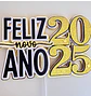 Arquivo topo de bolo Ano Novo 2025 Combo - em camadas - Thumbnail 2