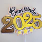 Arquivo topo de bolo Ano Novo 2025 Combo - em camadas - Thumbnail 3