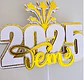 Arquivo topo de bolo Ano Novo 2025 Combo - em camadas - Thumbnail 4