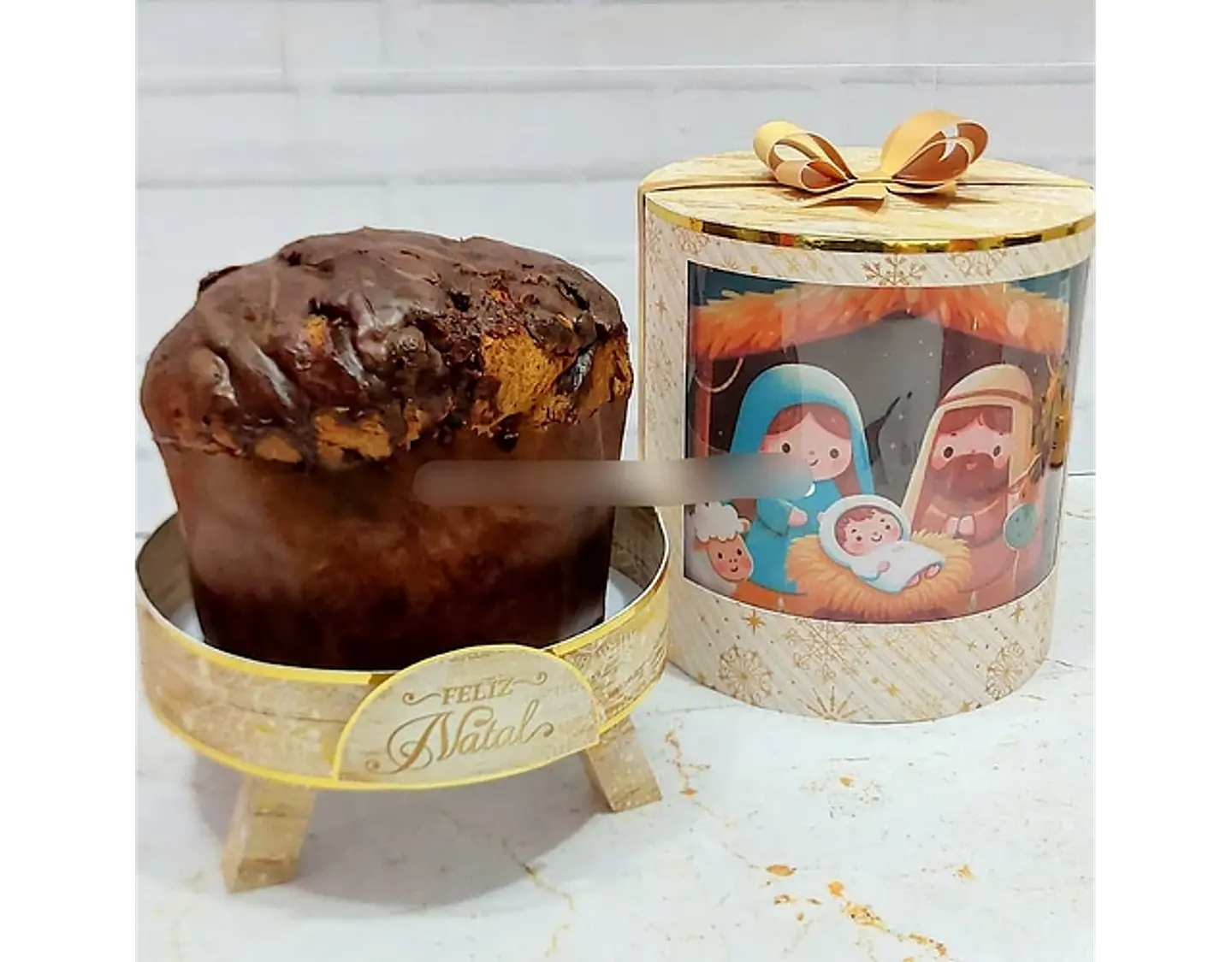 Arquivo Natal Cristão Caixa Redonda Para Panetone - KIF 1