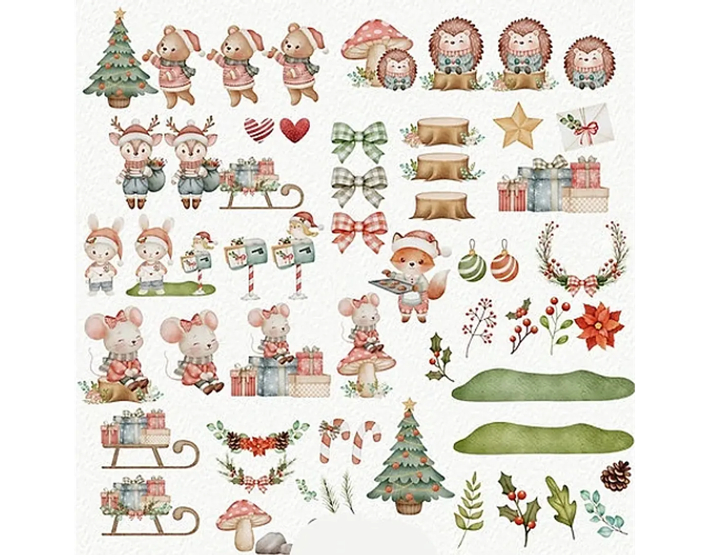 Kit Digital Natal Bosque Natalino - Estudio Lin 2