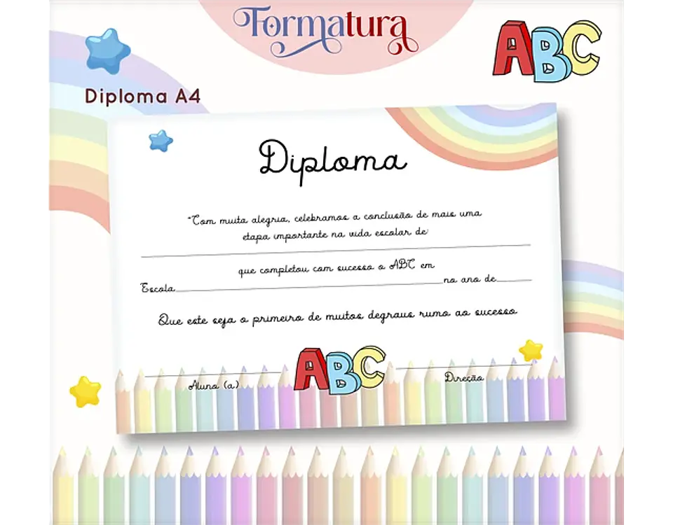 Arquivo Combo Formatura ABC Combo Encadernação - Lina 5