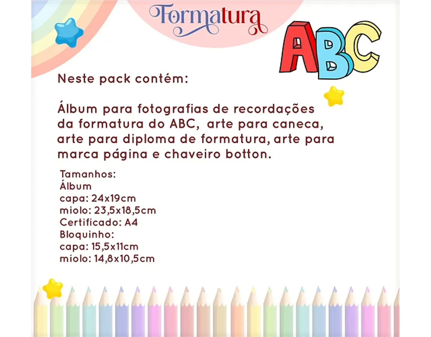 Arquivo Combo Formatura ABC Combo Encadernação - Lina 2
