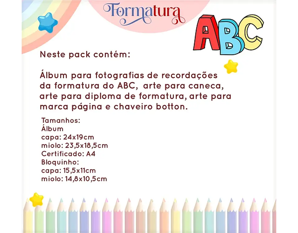 Arquivo Combo Formatura ABC Combo Encadernação - Lina 2