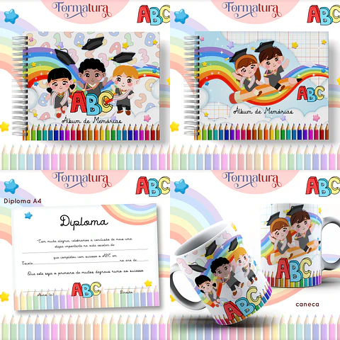 Arquivo Combo Formatura ABC Combo Encadernação - Lina