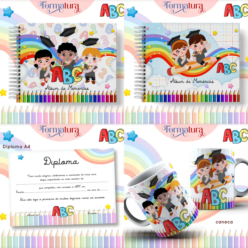 Arquivo Combo Formatura ABC Combo Encadernação - Lina 1