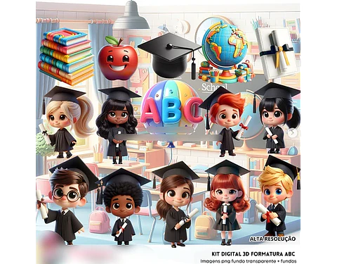 Kit Digital Formatura ABC - FANDDY