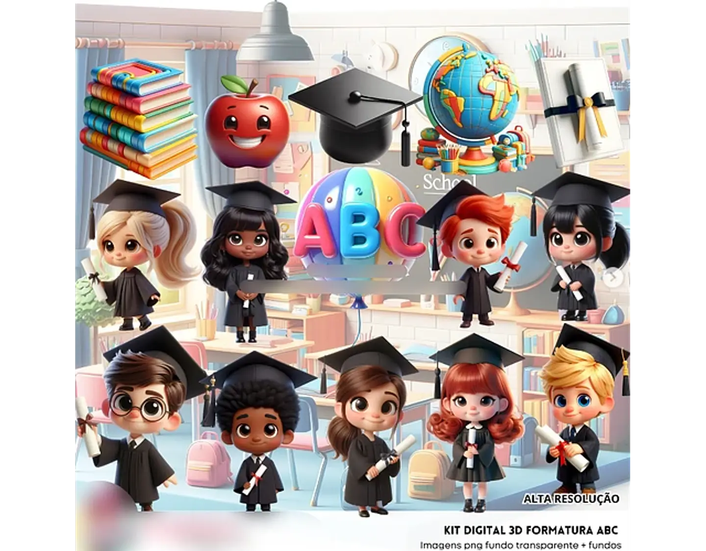 Kit Digital Formatura ABC - FANDDY 1