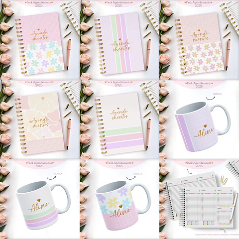 Arquivo Pack Agendamentos Feminino 2025 - Lina