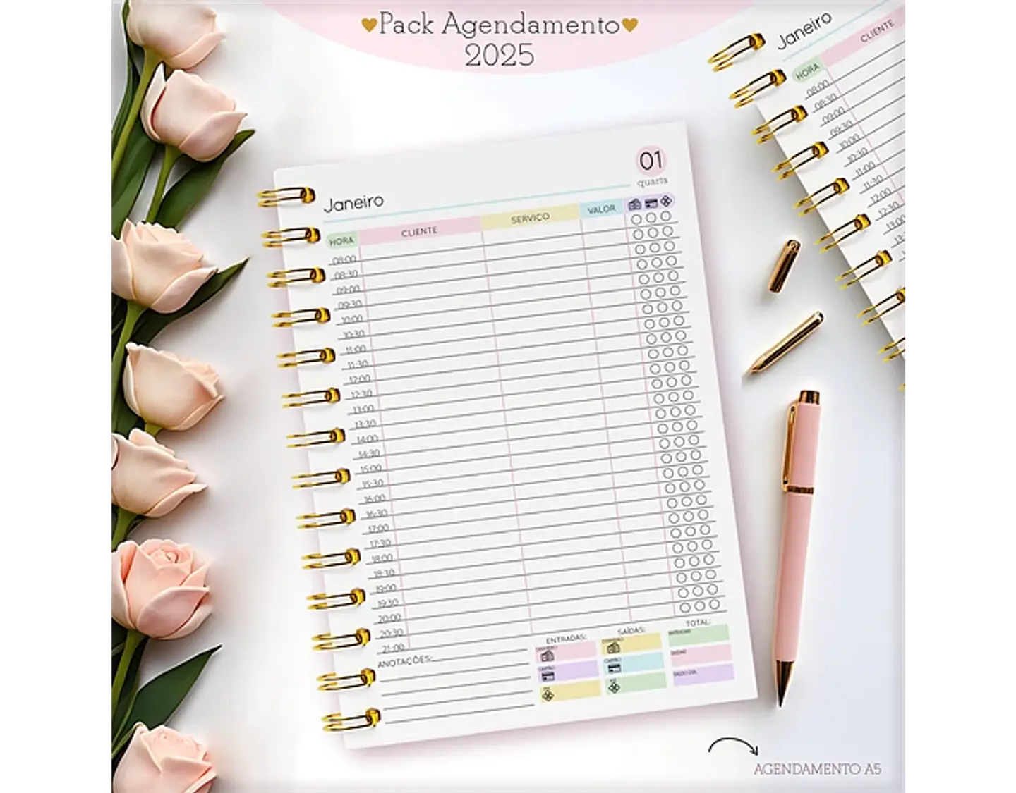 Arquivo Pack Agendamentos Feminino 2025 - Lina 8