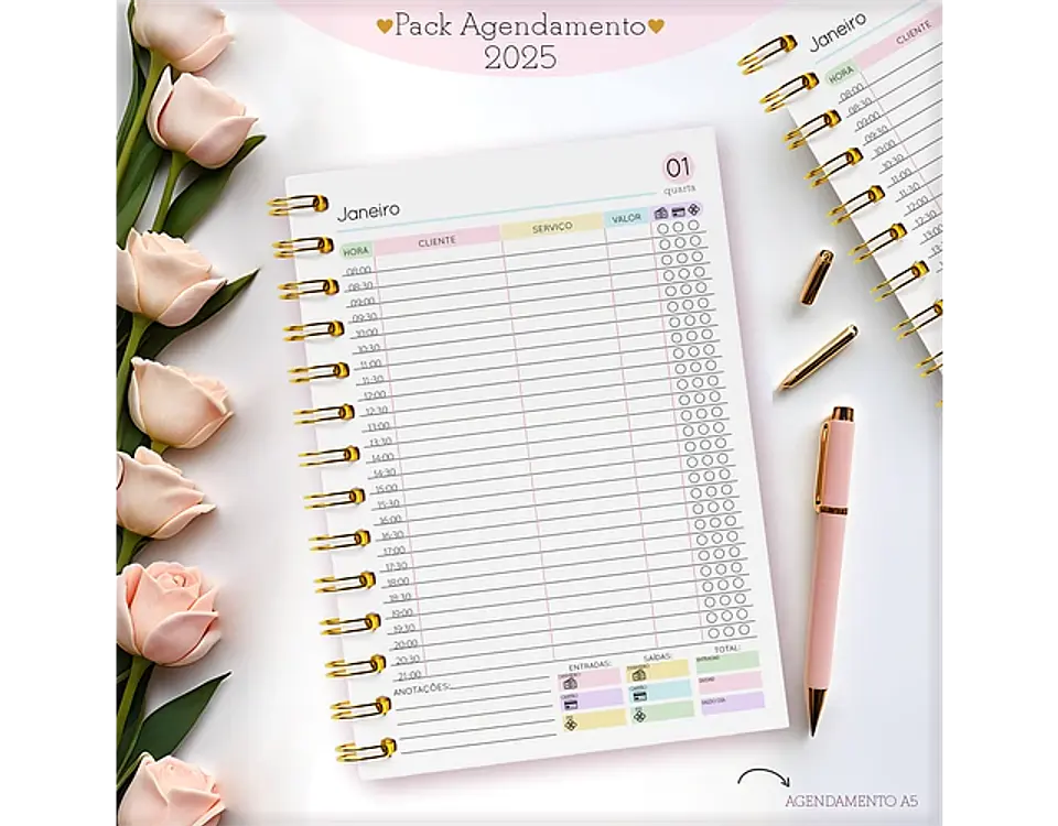 Arquivo Pack Agendamentos Feminino 2025 - Lina 8