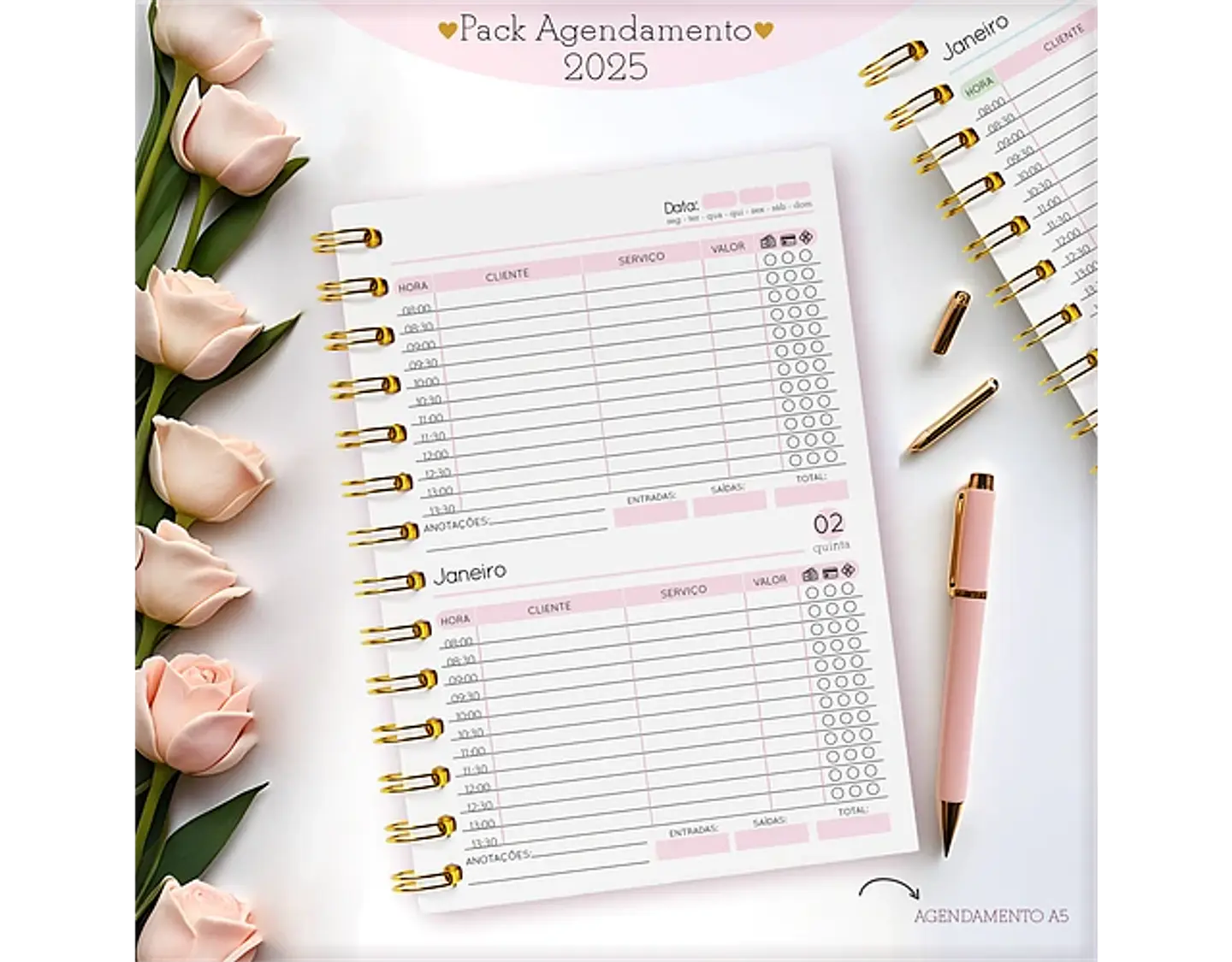 Arquivo Pack Agendamentos Feminino 2025 - Lina 9